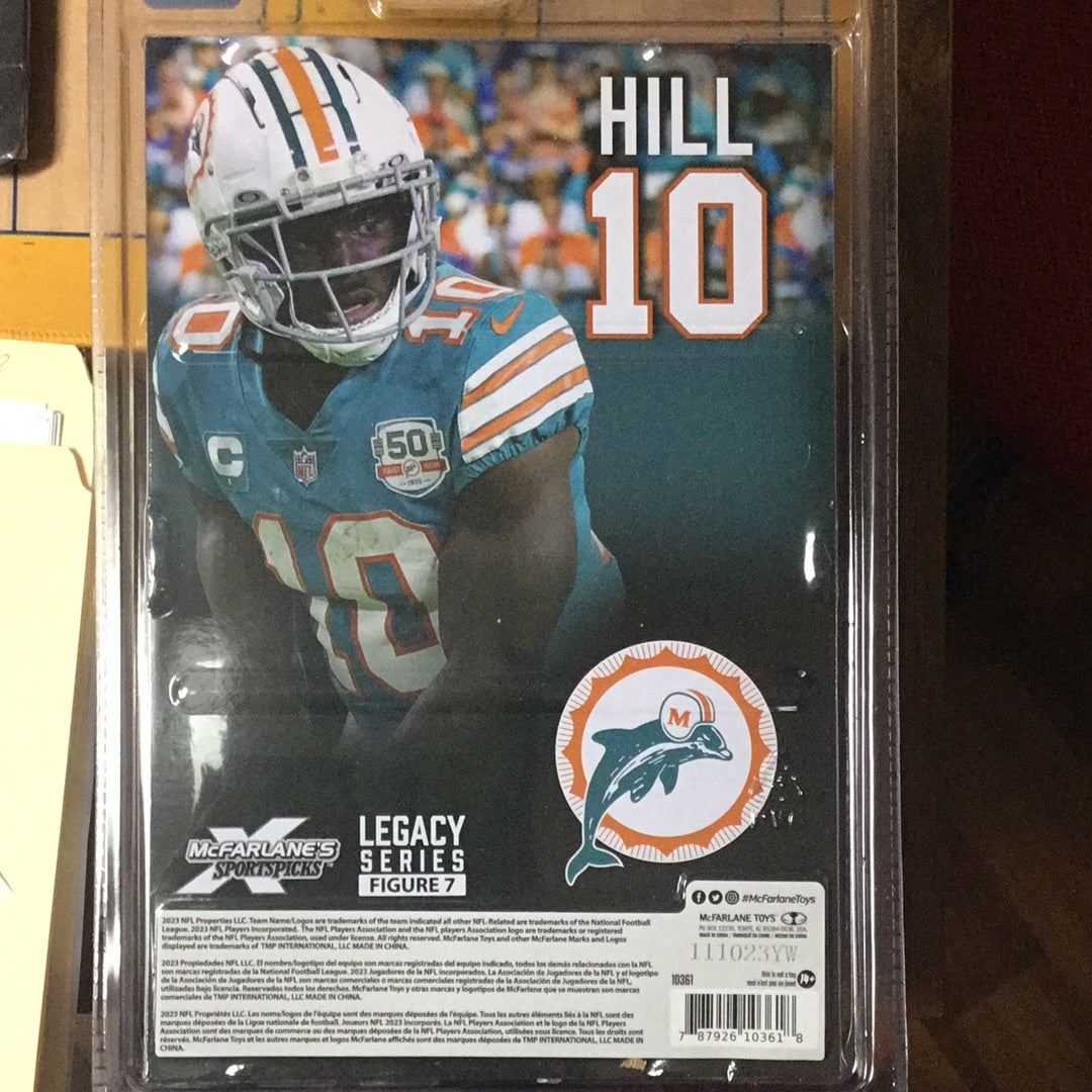 McFarlanes Sportspicks NFL Sports Picks Dolphins Tyreek Hill 7in Figure. New.
