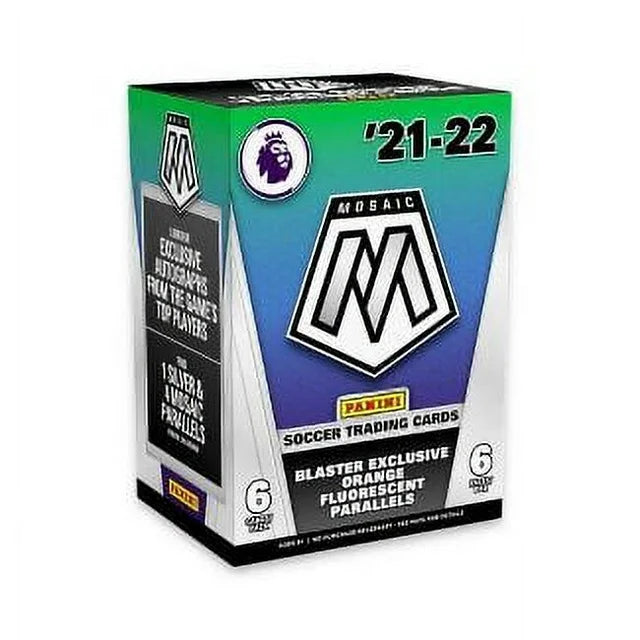2021/22 Panini Mosaic Premier League EPL Soccer 6 Card/Pack 6 Packs/Box Blaster.