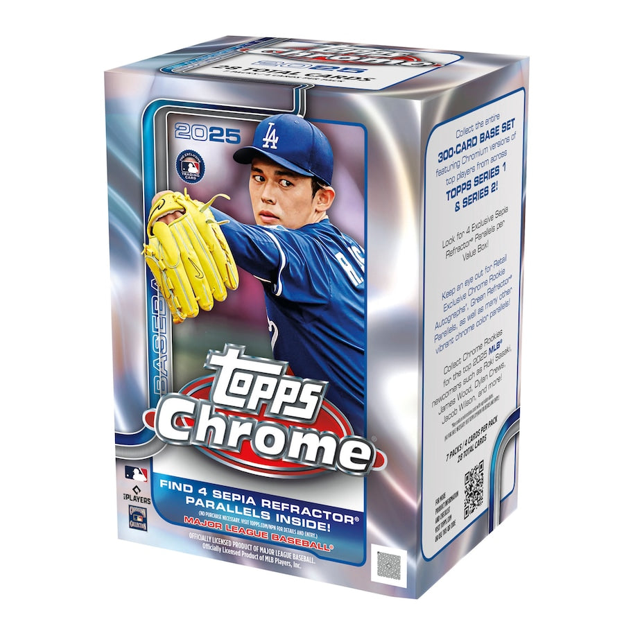 2025 Topps MLB Chrome Hobby Breaker Retail Box. New. Pre-order.