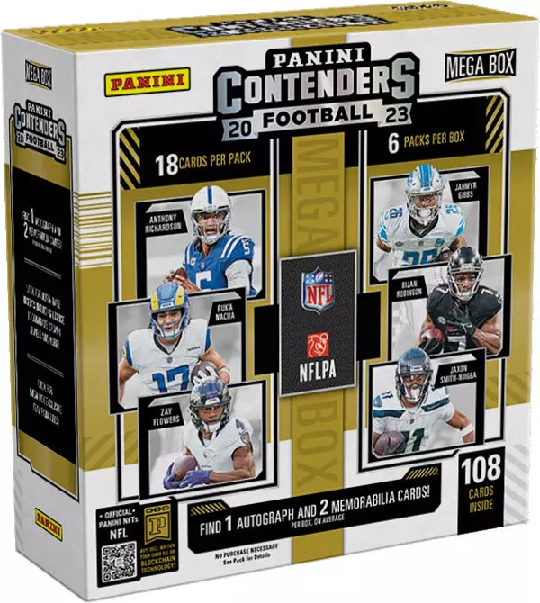 2023 Panini Contenders Football NFL Mega Box. New. 1 Auto and 2 Memorabilia Advertised!!