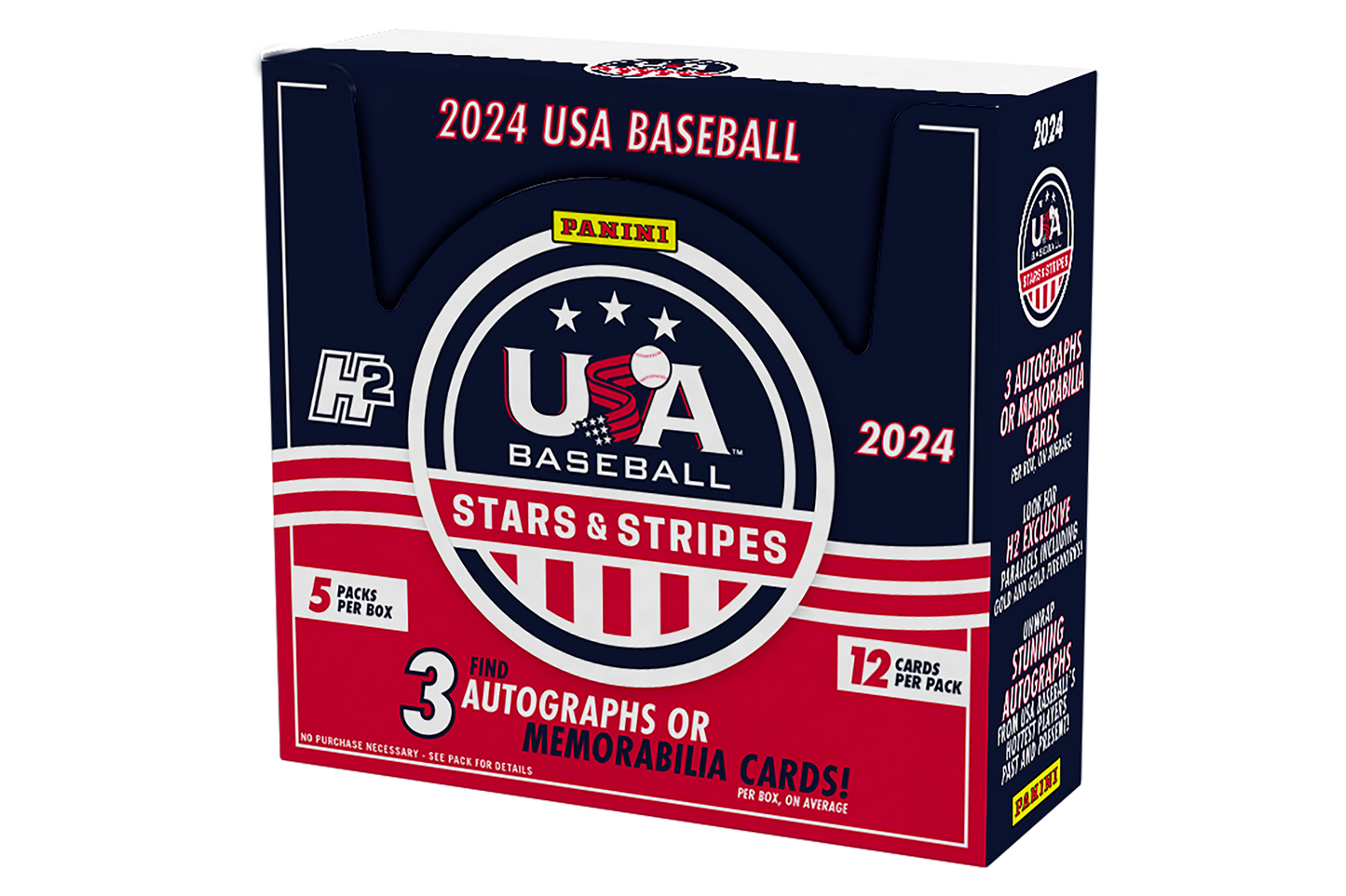 2024 Panini USA Stars & Stripes Hobby 2 Baseball Box. New.