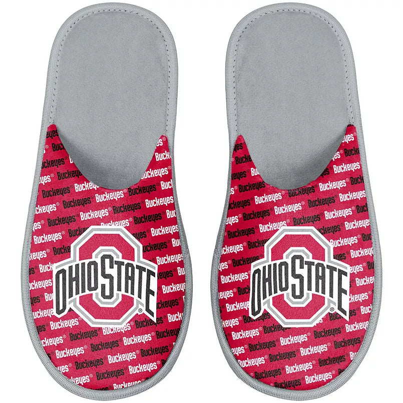 FOCO Ohio State Buckeyes Scuff Slippers (Kids L 5-6)
