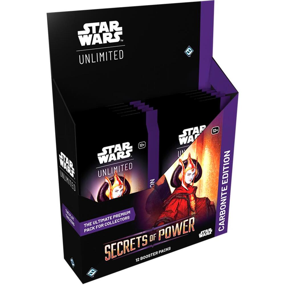 Star Wars Unlimited SECRETS OF POWER CARBONITE BOOSTER DISPLAY.