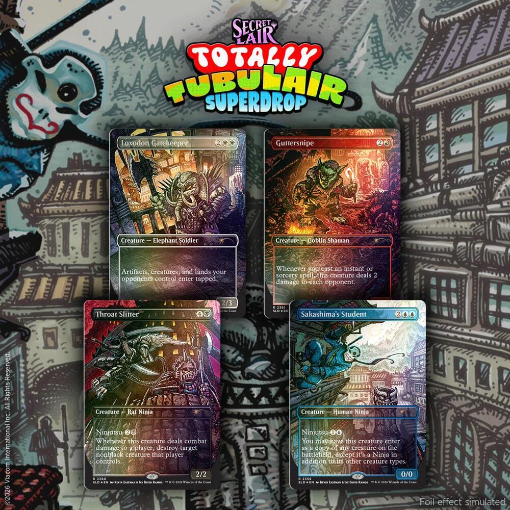 Magic the Gathering Secret Lair Featuring Kevin Eastman Colors Traditional Foil Edition