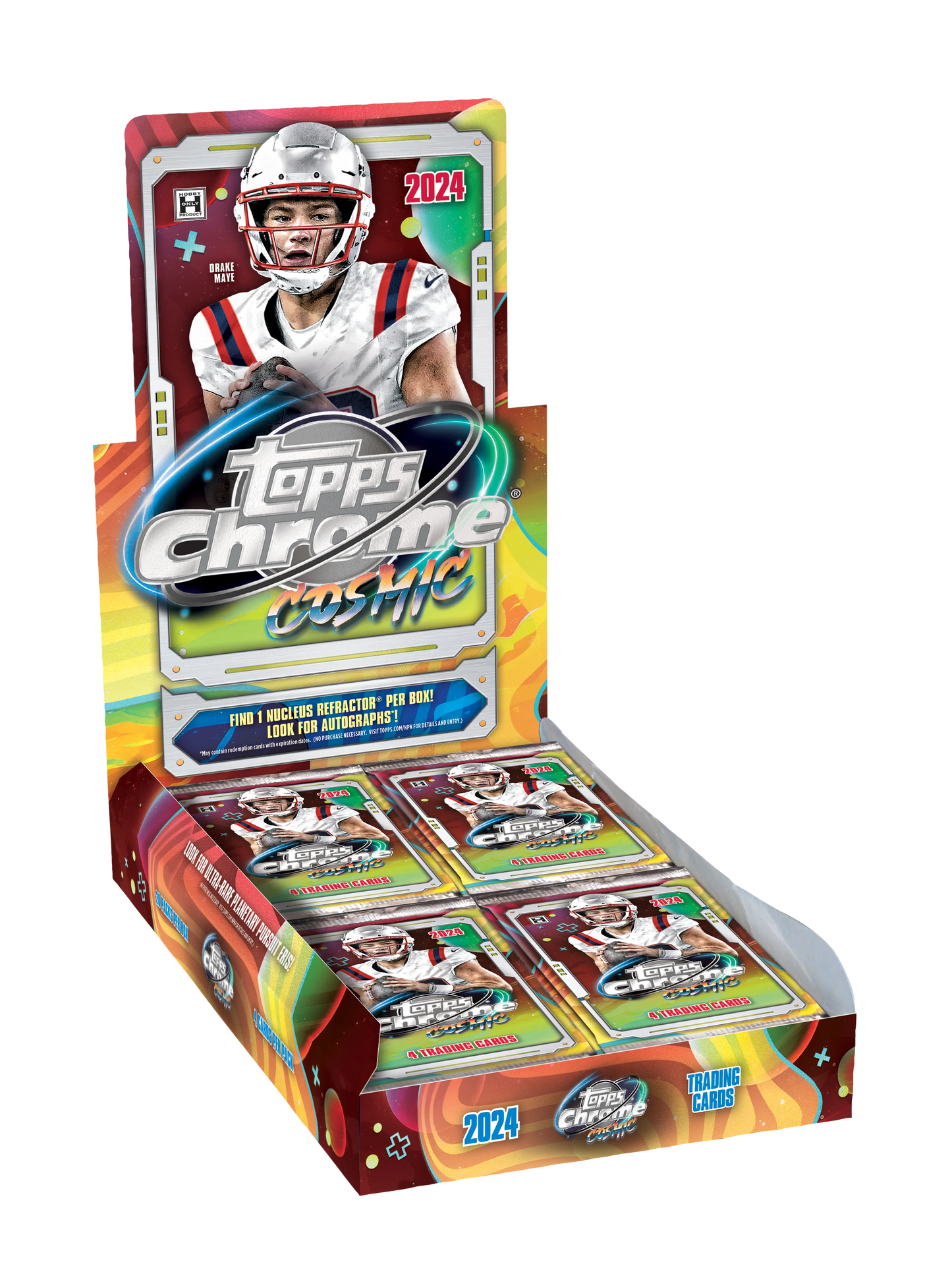 2024 Topps Chrome Cosmic Football Hobby Pack. New.