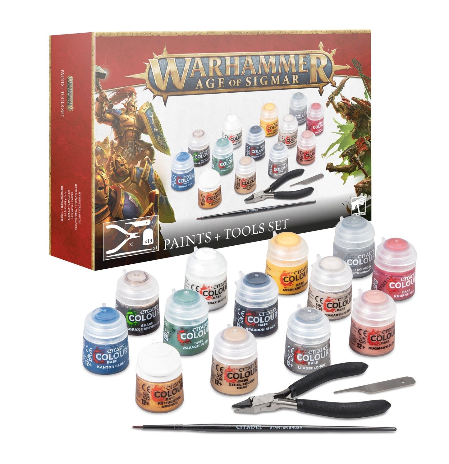 WARHAMMER AGE OF SIGMAR Paints + Tool Set