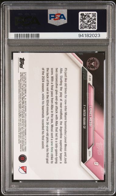 2024 Topps Now Lionel Messi #9 Graded PSA GEM 10!