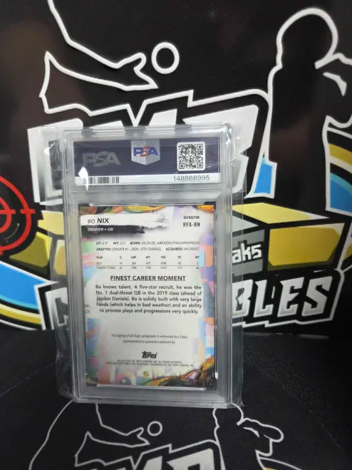 2024 TOPPS Bo Nix PSA AUTO 10