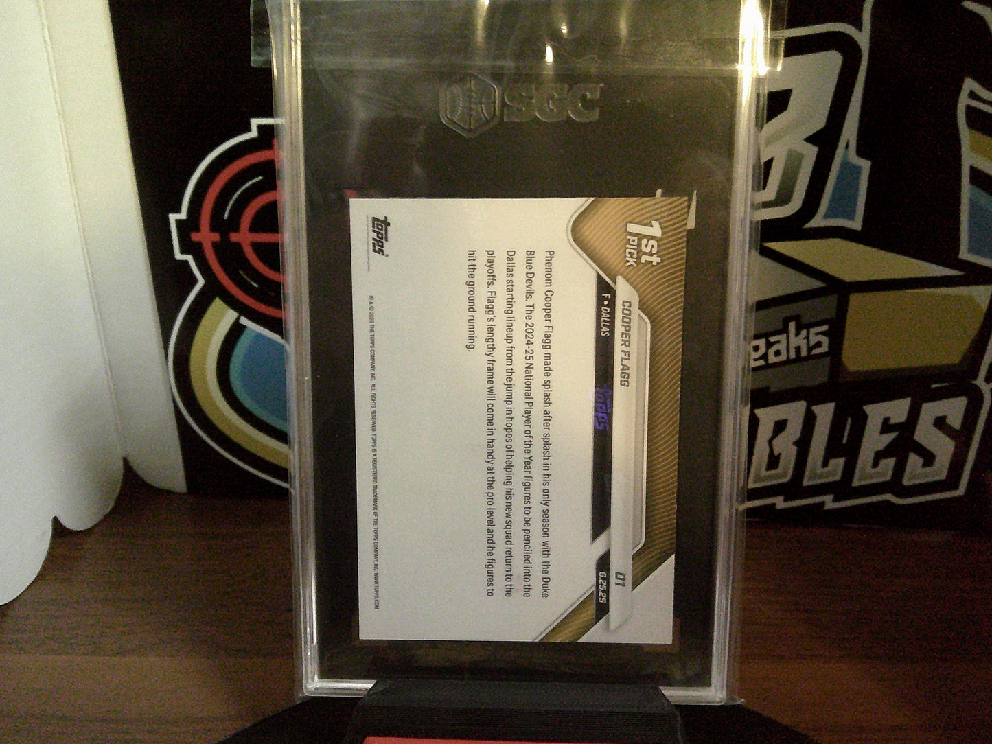 2025-26 Topps Now #D1 Cooper Flagg SGC 9