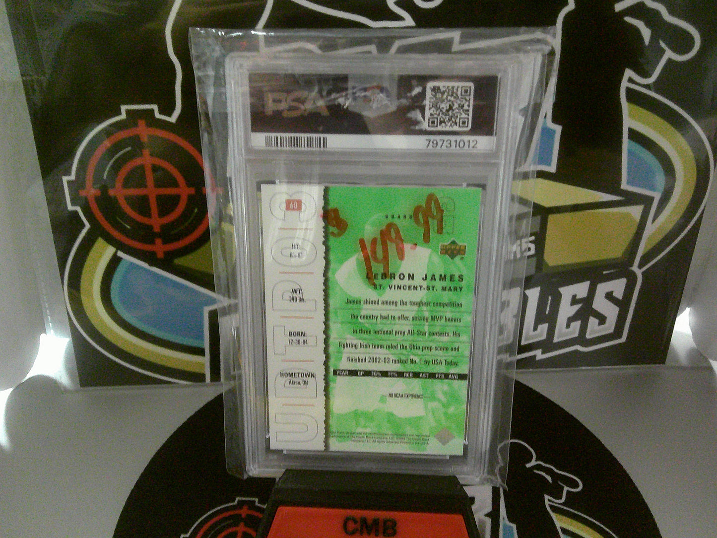 2003 UD Top Prospects #60 LEBRON JAMES - PSA 10 GM MT