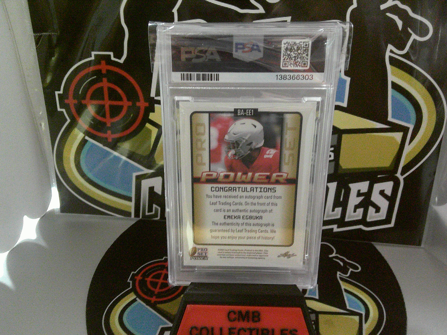 2021 Pro Set Power #EE1 Emeka Egbuka - PSA Mint 9/ Auto 10