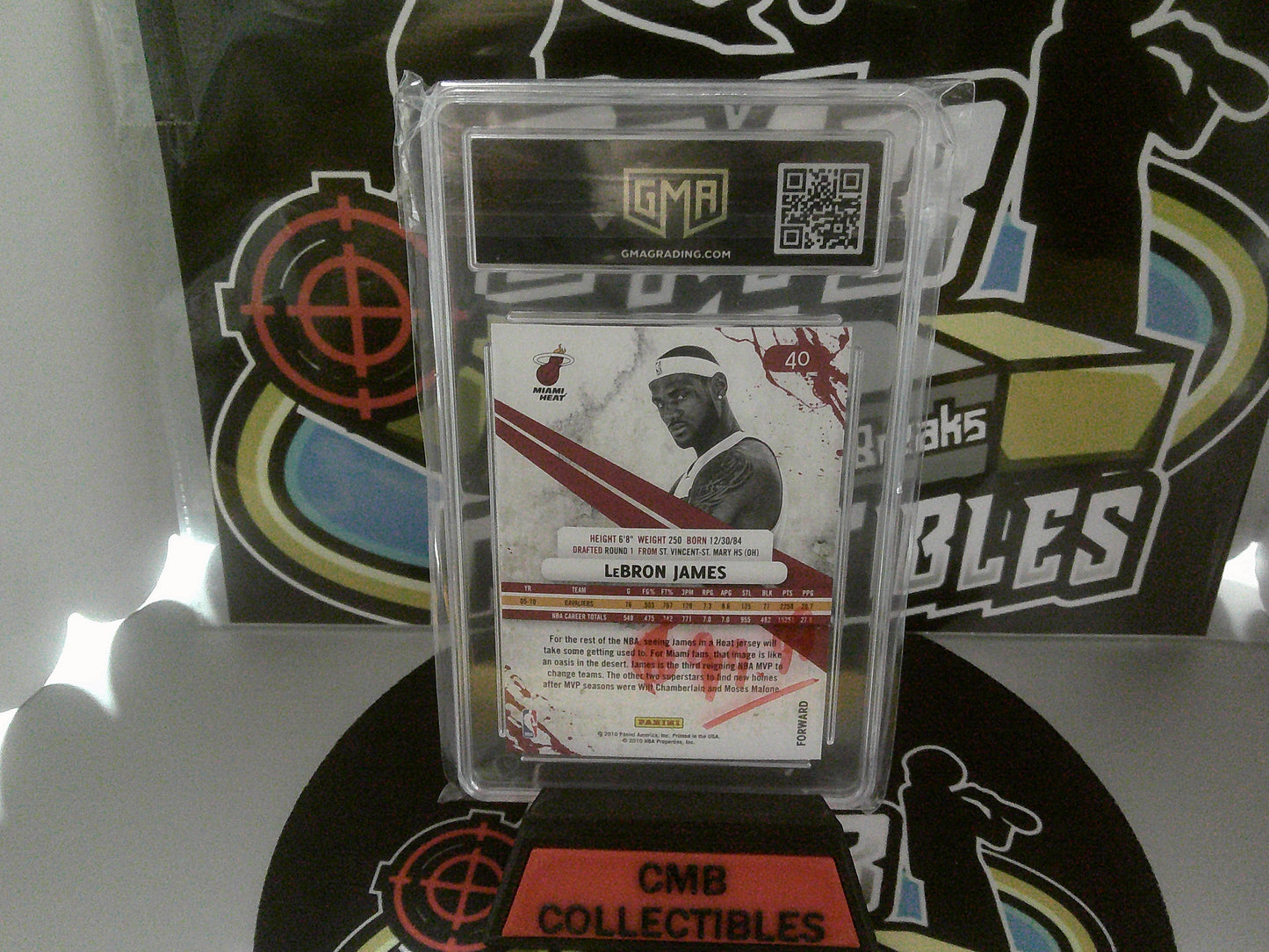 2010 Rookies & Stars #40 LEBRON JAMES - GMA 10 GM MT
