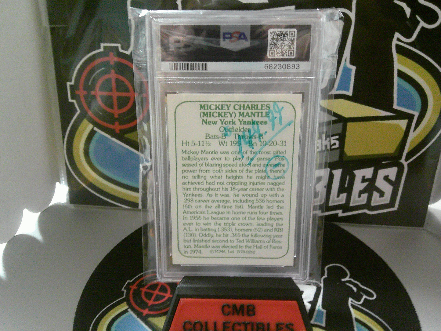 1978 TCMA The 1960's #262 Mickey Mantle - PSA 9 MINT