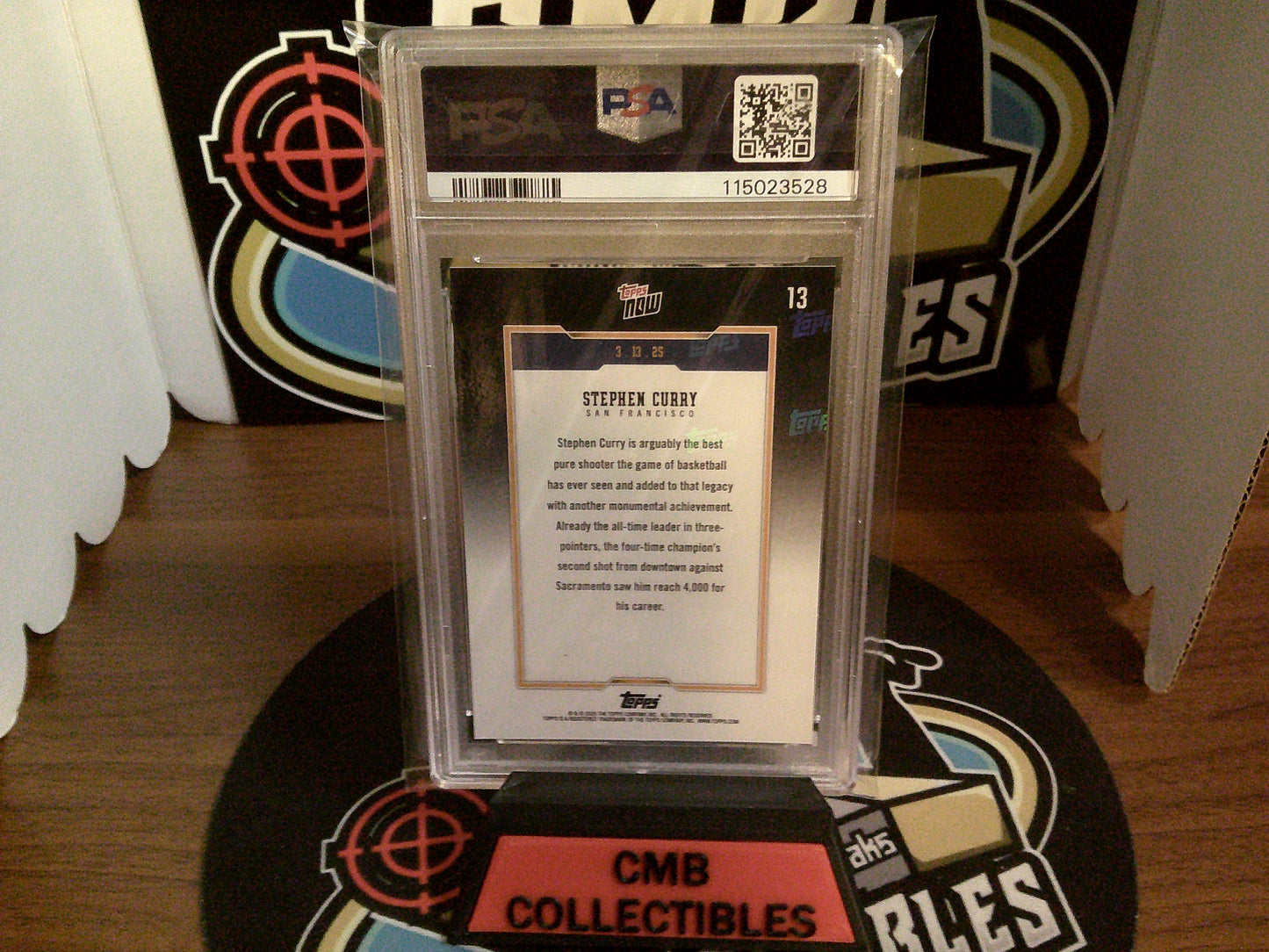 2024 Topps Now Stephen Curry #13 PSA 8