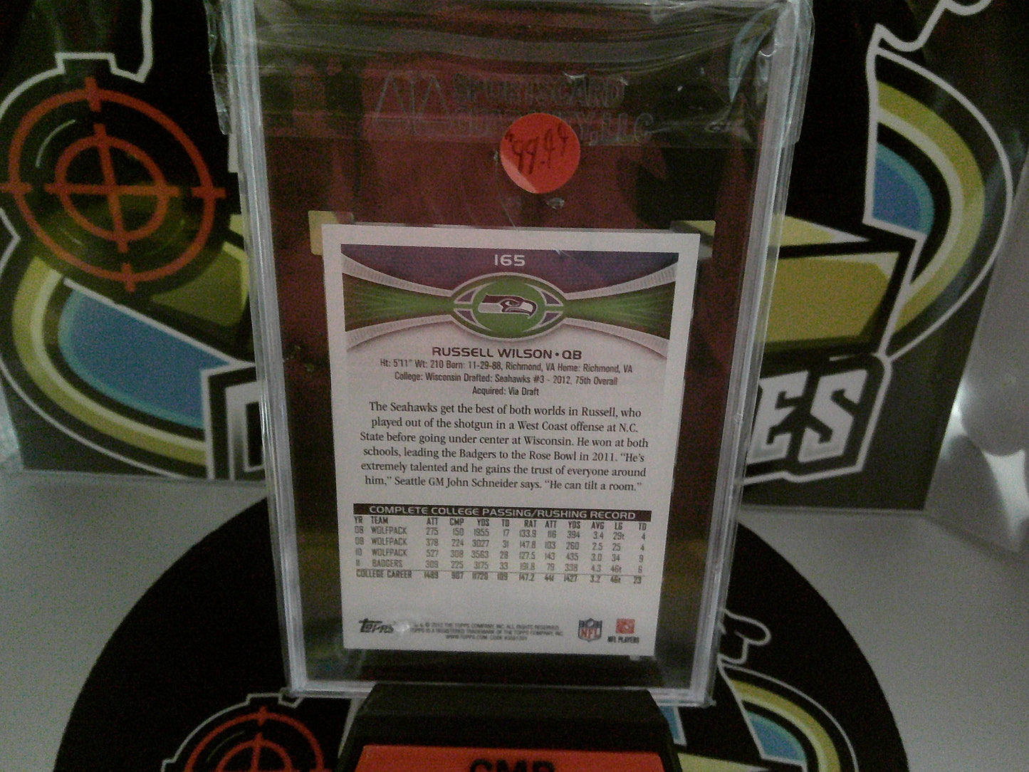 2012 Topps #165 Russell Wilson - SGC 9.5 MT+