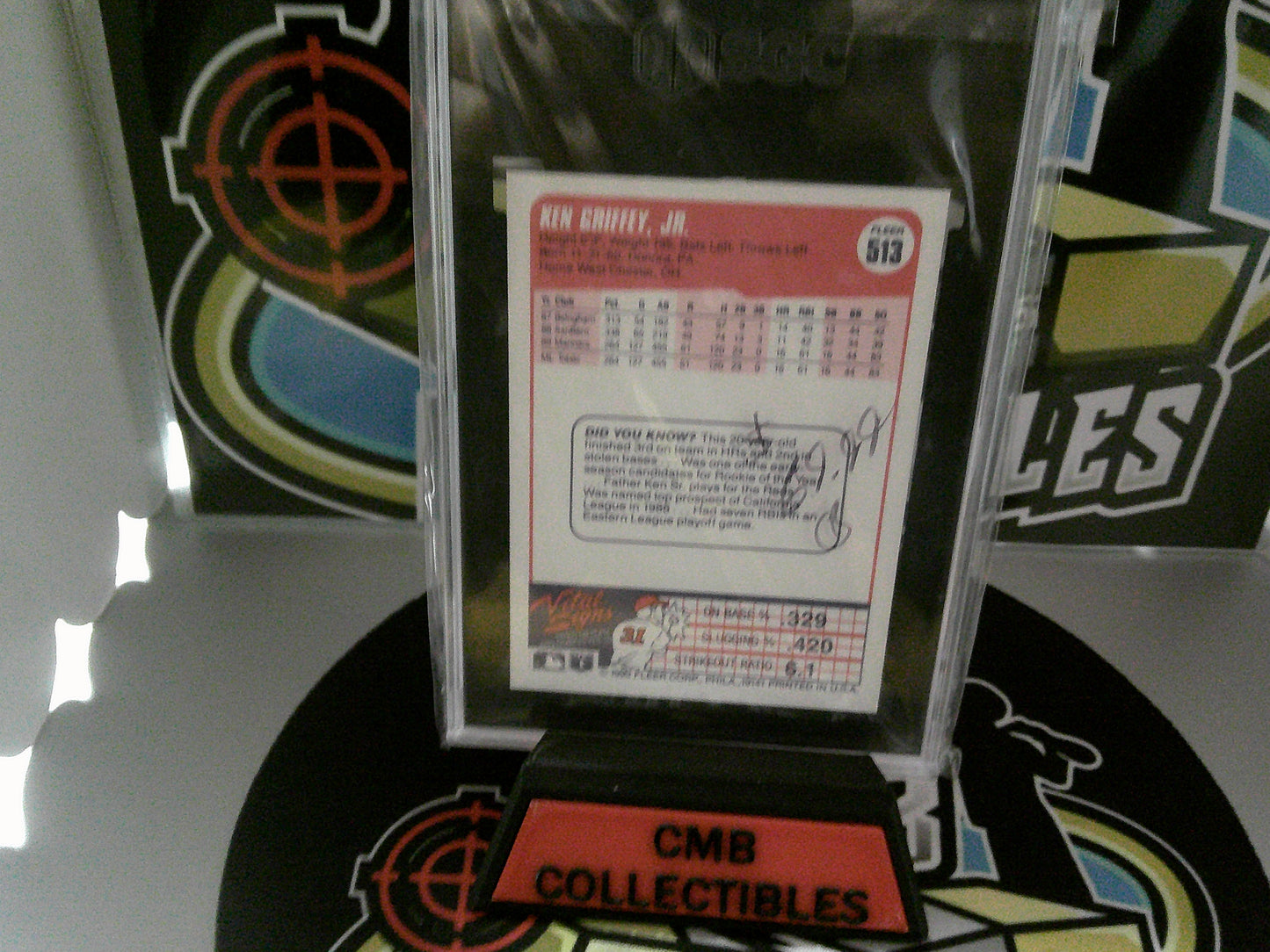 1990 Fleer - # 513 - Ken Griffey Jr. - SGC 10 GM