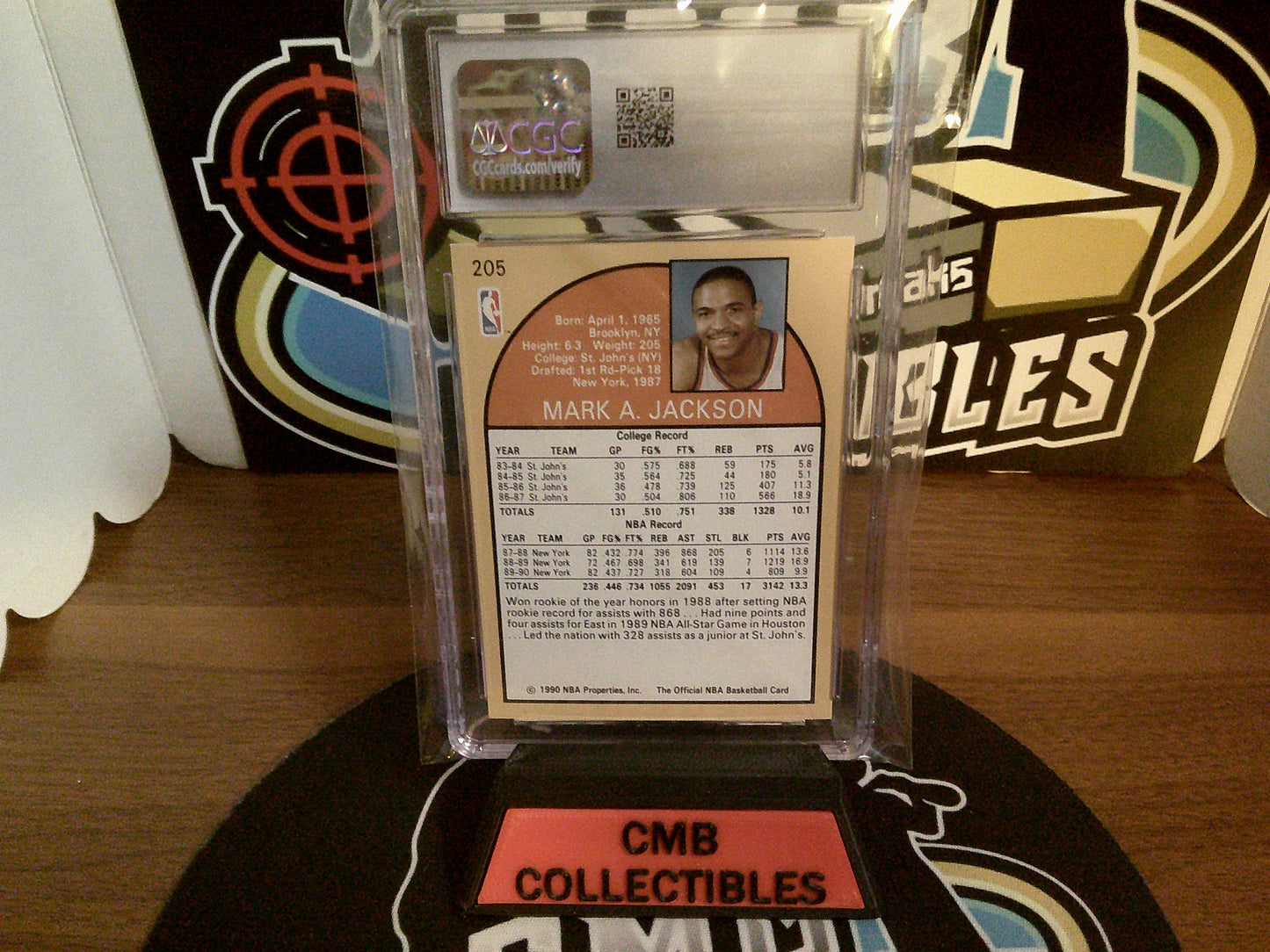 1990-91 Hoops #205 Mark Johnson CGC 8.5