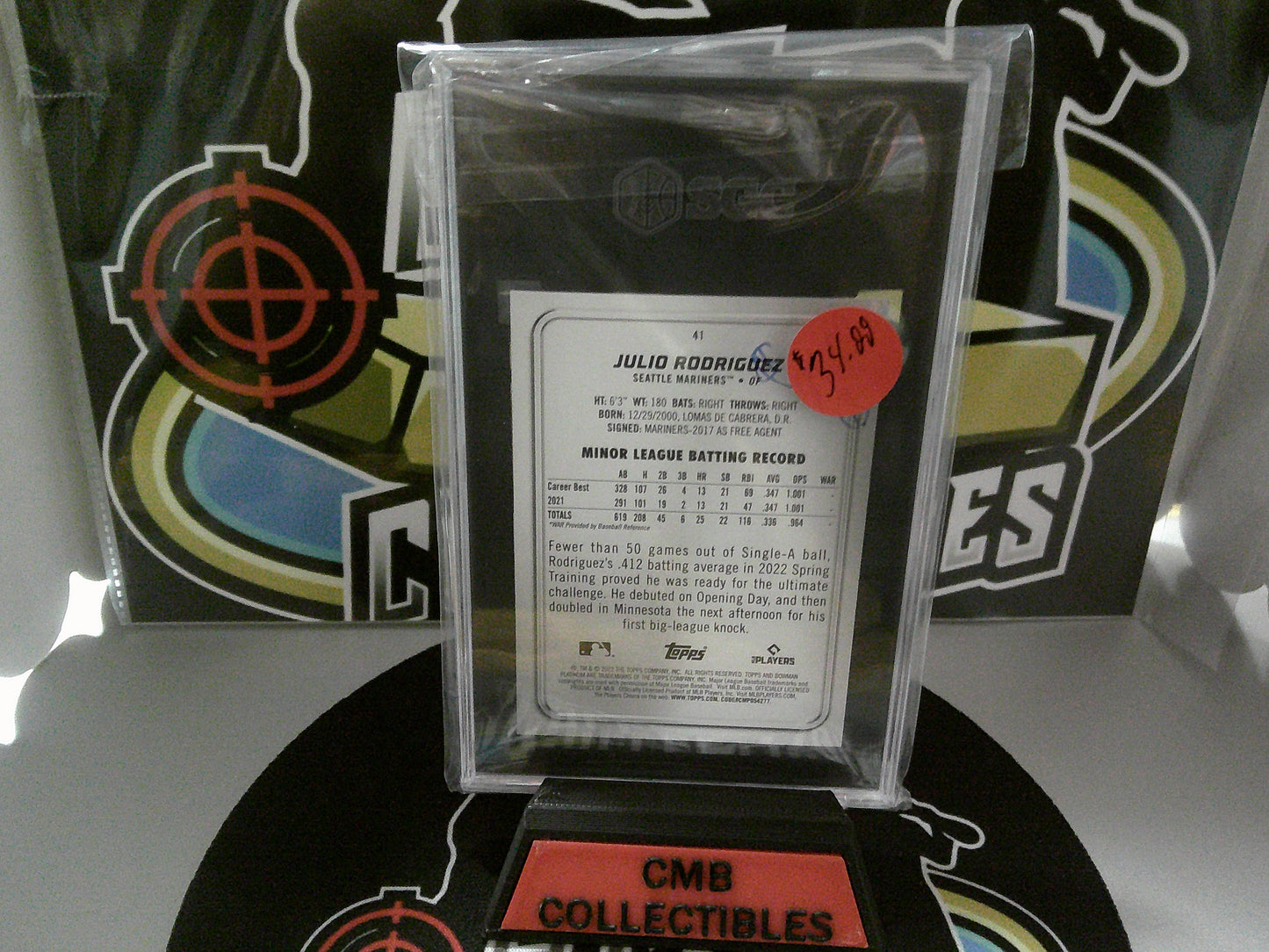 2022 Bowman Platinum #41 Julio Rodriguez - SGC 10 GM