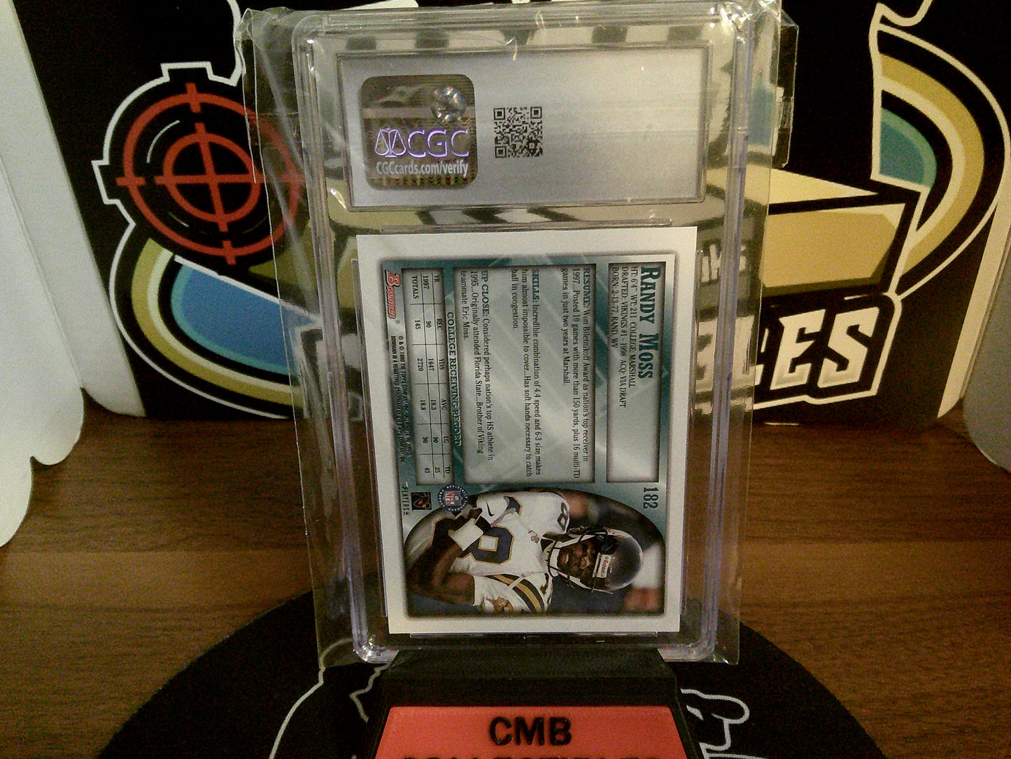 1998 Bowman #182 Randy Moss CGC 8