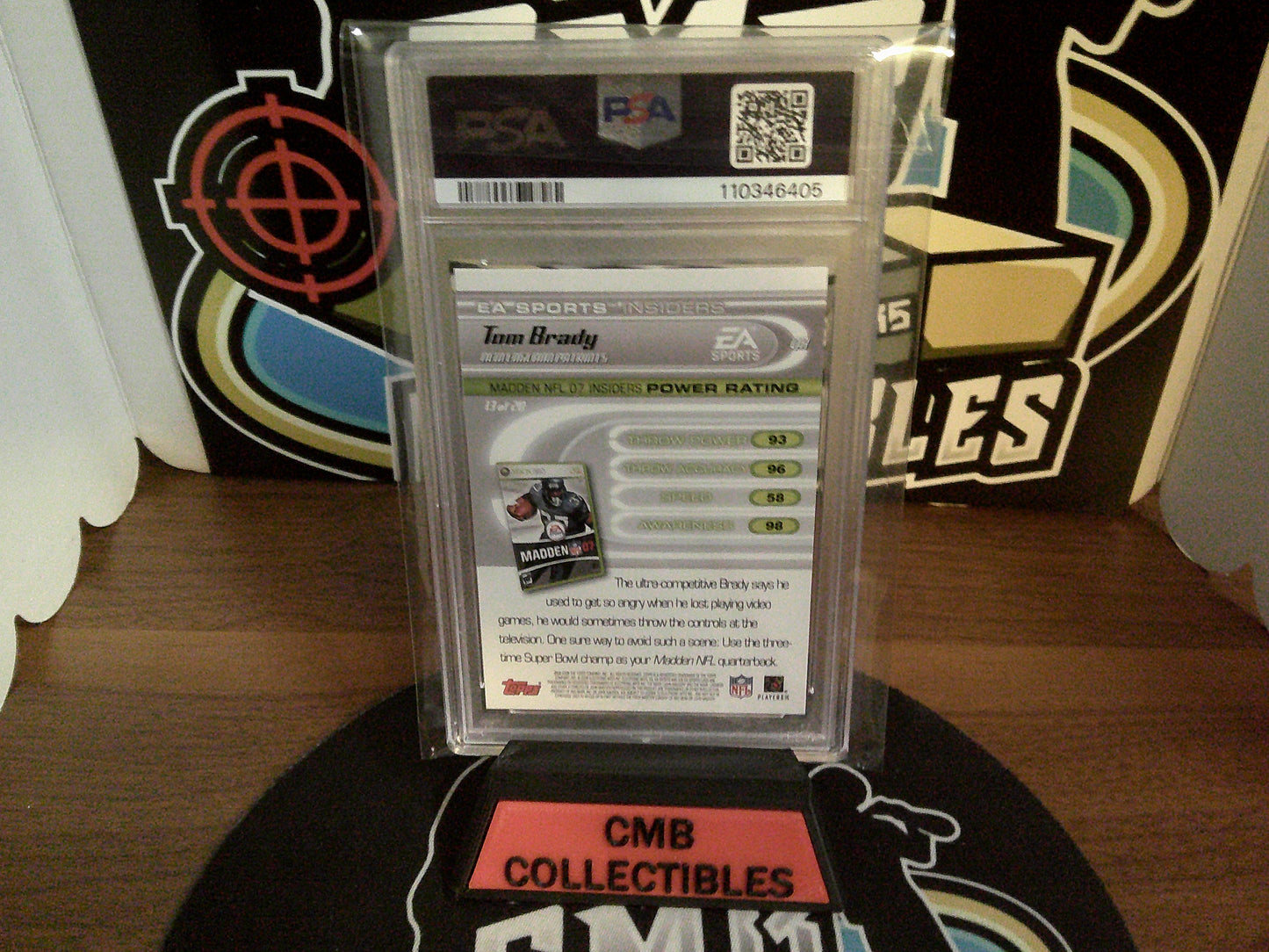 2006 Topps Tom Brady EA Sports Madden 07 #13 PSA 8