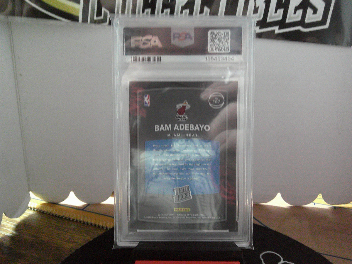 2017 PANINI DONRUSS OPTIC BAM ADEBAYO RATED ROOKIE PSA 9