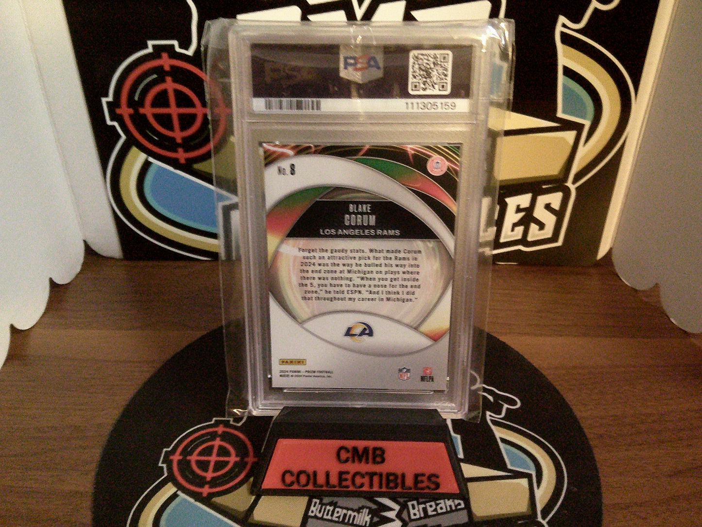 2024 Prizm Blake Corum Portals #8 PSA 10