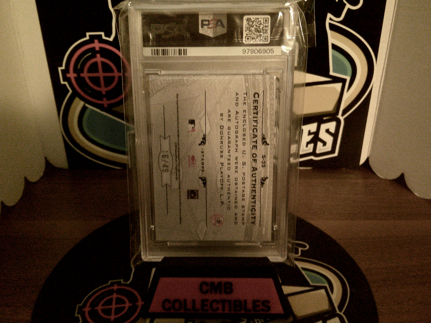2005 Leaf Century Ron Guidry Pro Ball Stamps Sig. PSA/DNA Cert Auto 9 PSA 9