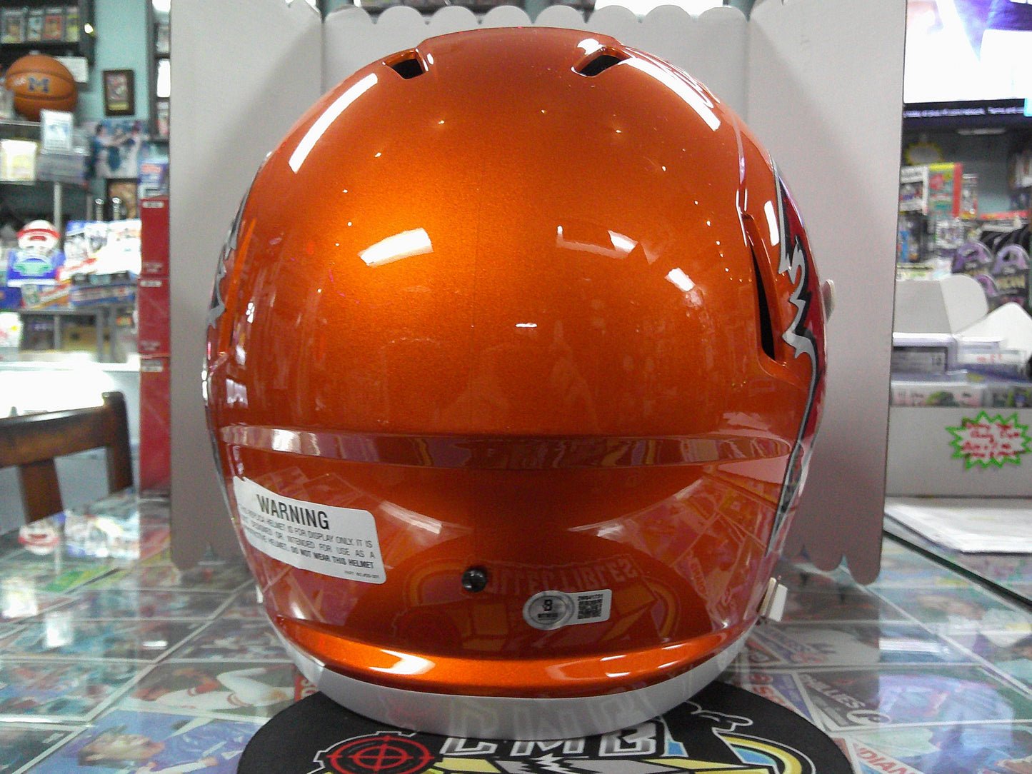 Warran Sapp Signed HOF 13 Inscription Tampa Bay Buccaneers Flash Speed Full-Size Replica Football Helmet Beckett COA