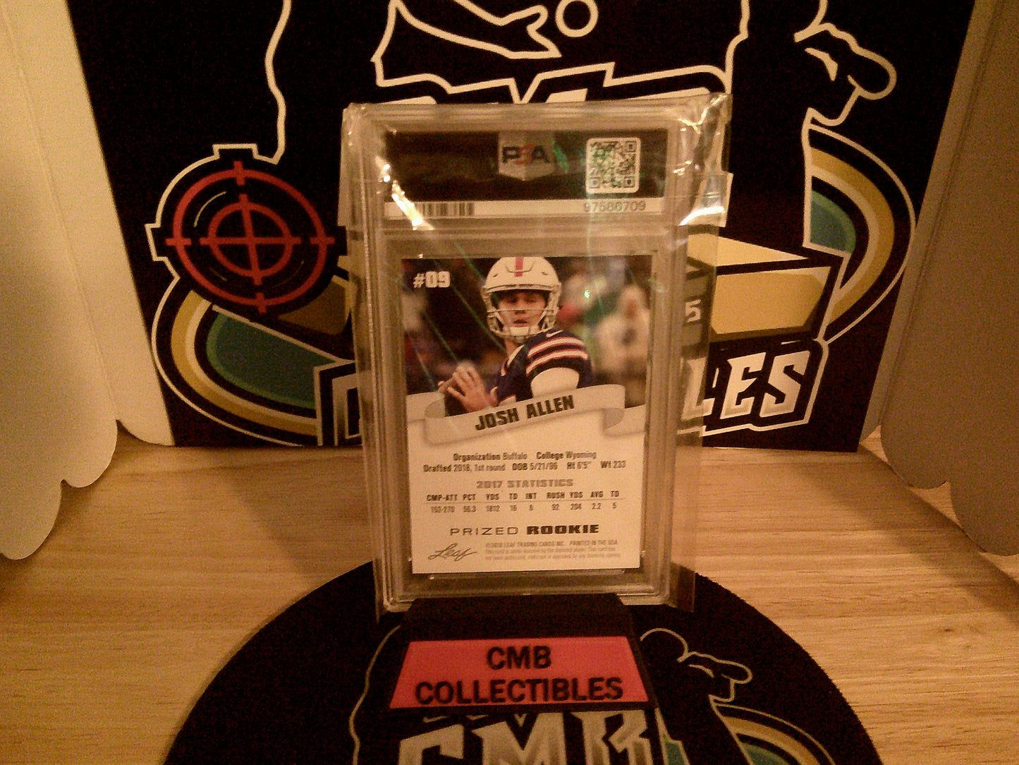 2018 Leaf Special Release Josh Allen Prized Rookie #9 PSA 8