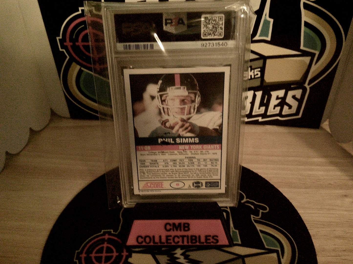 1989 Score Phil Simms PSA/DNA Cert #6 PSA Authentic