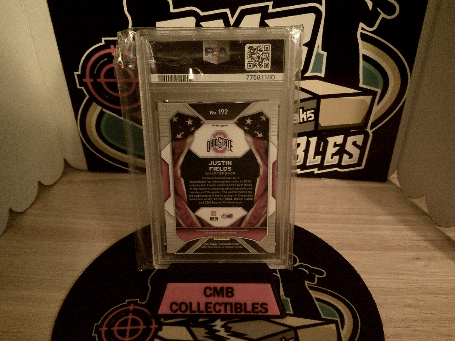 2021 Prizm Justin Fields Orange Ice #192 PSA 10