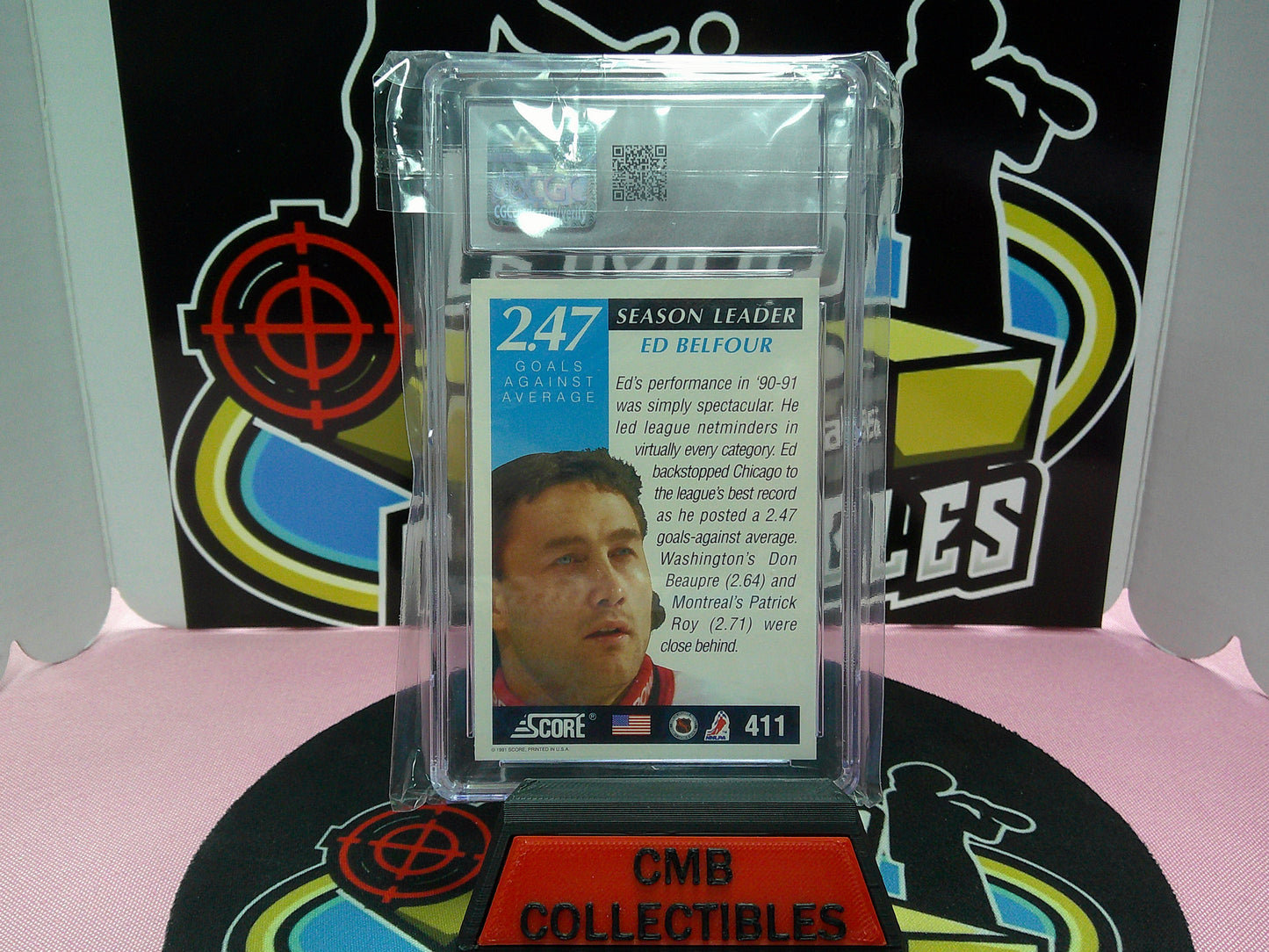 1991-92 Score American 3411 Ed Belfour CGC 9