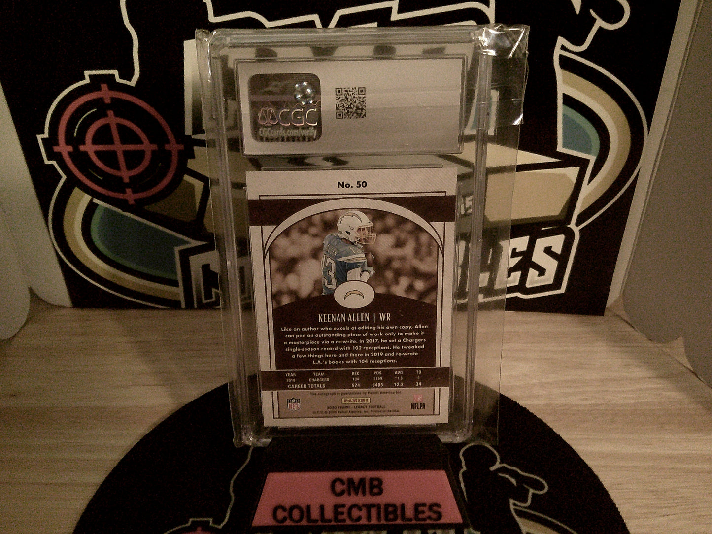 2020 Panini Legacy Autographs 8/10 #50 Keenan Allen Yellow CGC 10 Auto 10