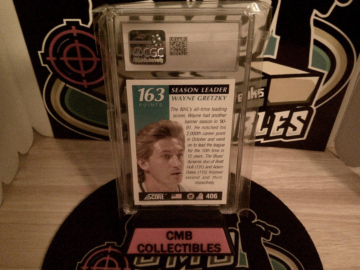 1991-92 Score #406 Wayne Gretzky Season Leader-Points CGC 10