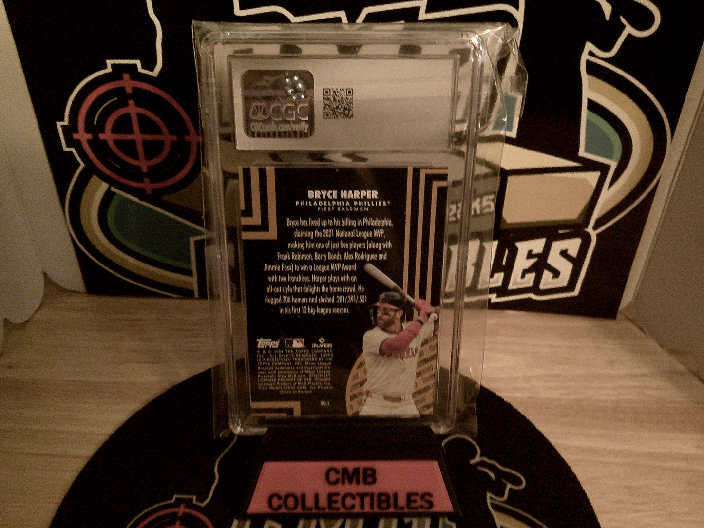 2024 Topps Update Black Gold #BG-5 Bryce Harper Blue CGC 10