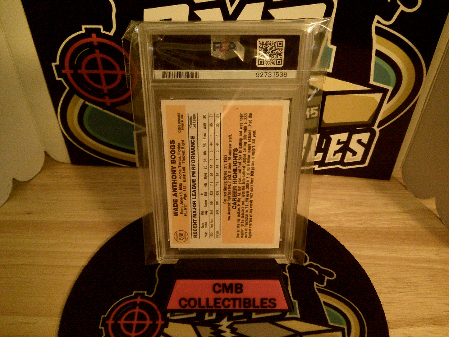 1983 Donruss Wade Boggs PSA/DNA Cert #586 PSA Authentic