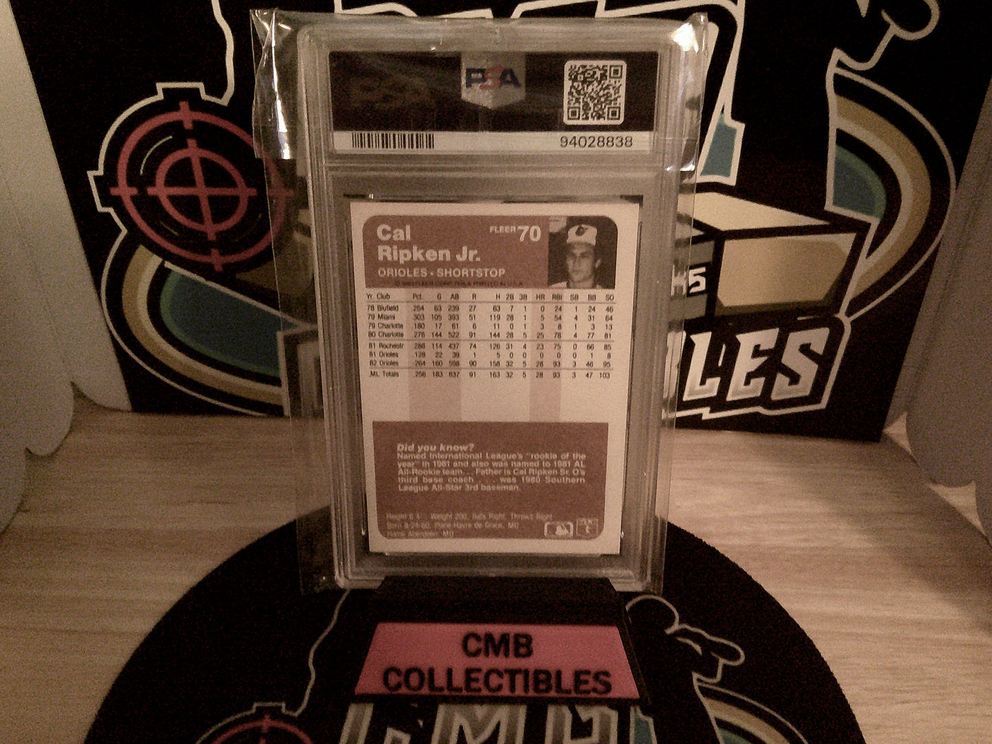 1983 Fleer Cal Ripken Jr. #70 PSA 8