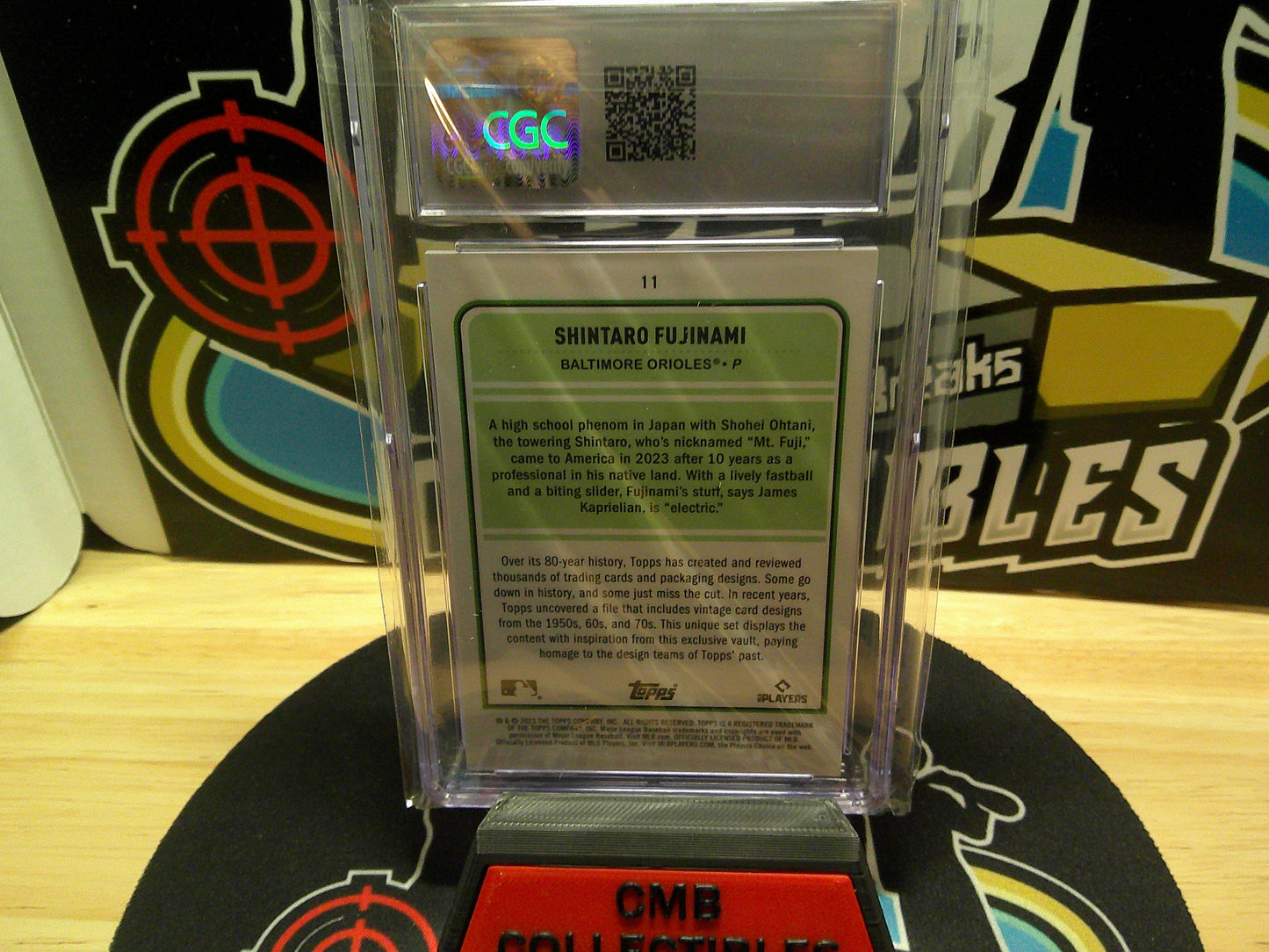 2023 Topps Brooklyn Collection #11 39/75 Shintaro Fujinami Black CGC 9.5