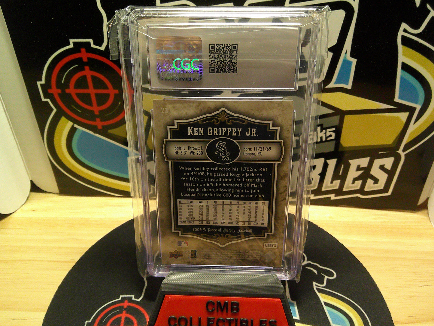 2009 Upper Deck A Piece of History #23 31/50 Ken Griffey Jr. Gold CGC 9.5