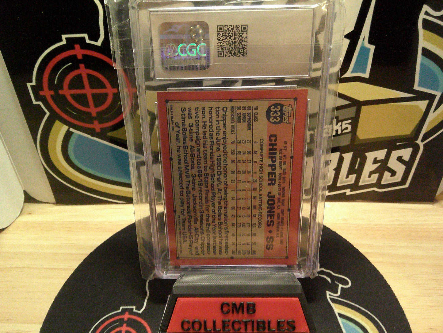 1991 Topps #333 Chipper Jones CGC 9