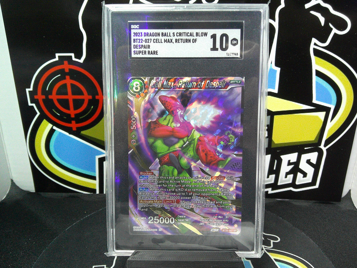 2023 DBS Critical Blow BT22-027 Cell Max, Return of Despair Super Rare SGC 10