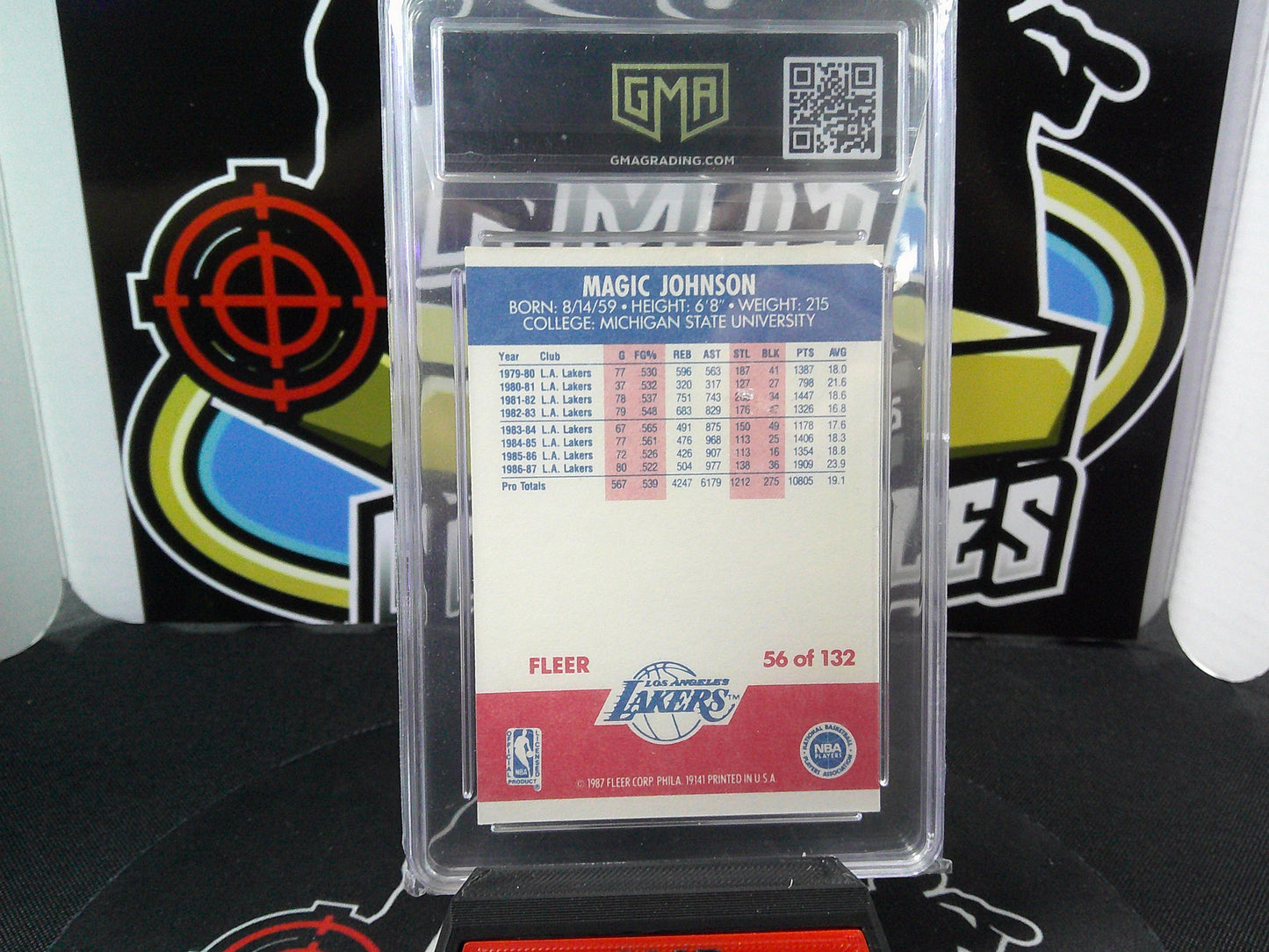 1987 Fleer Magic Johnson #56 GMA 8