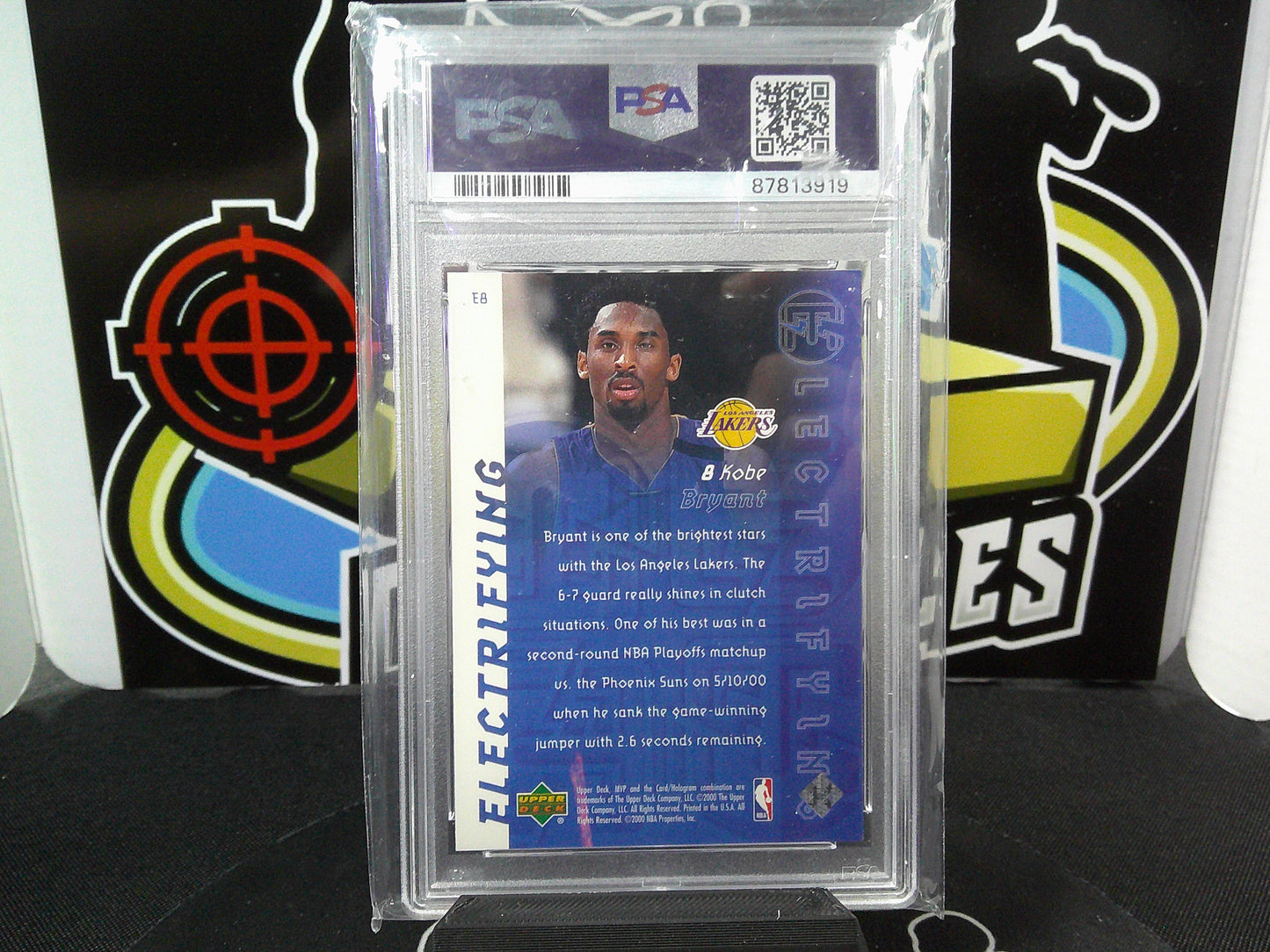 2000 UD MVP Kobe Bryant Electrifying #E8 PSA 8
