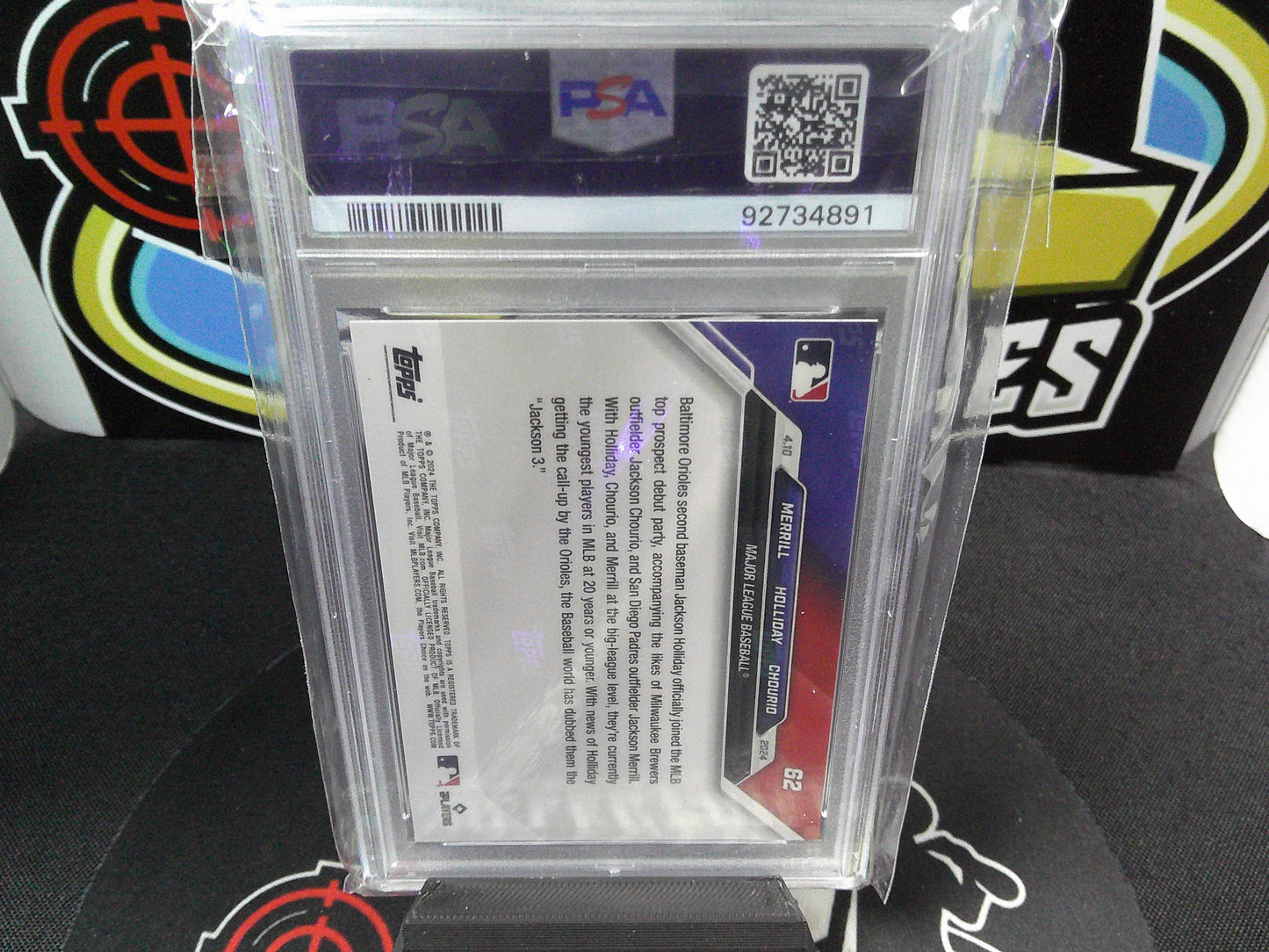 2024 Topps Now Merril/Holliday/Chourio #62 PSA 10