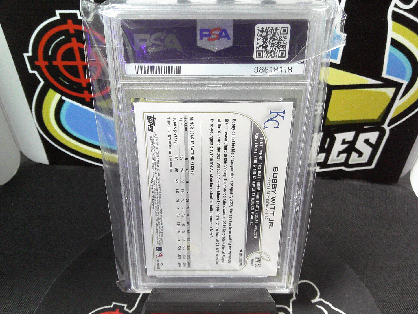 2022 Topps Holiday Bobby Witt Jr. #HW150 PSA 10