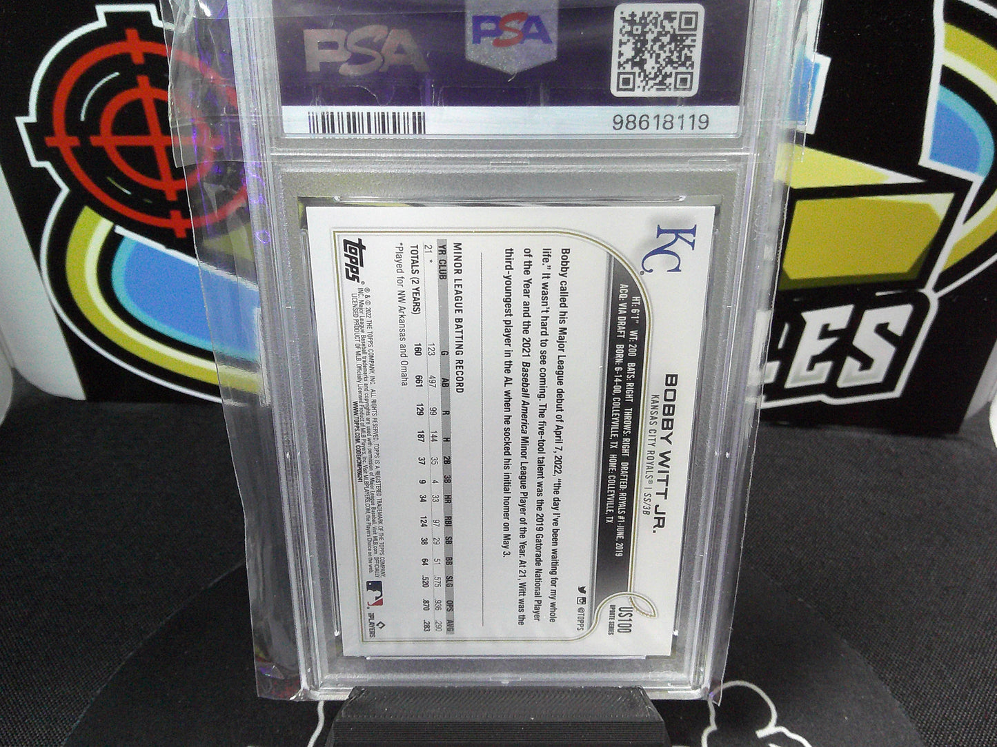2022 Topps Update Bobby Witt Jr. #US100 PSA 10