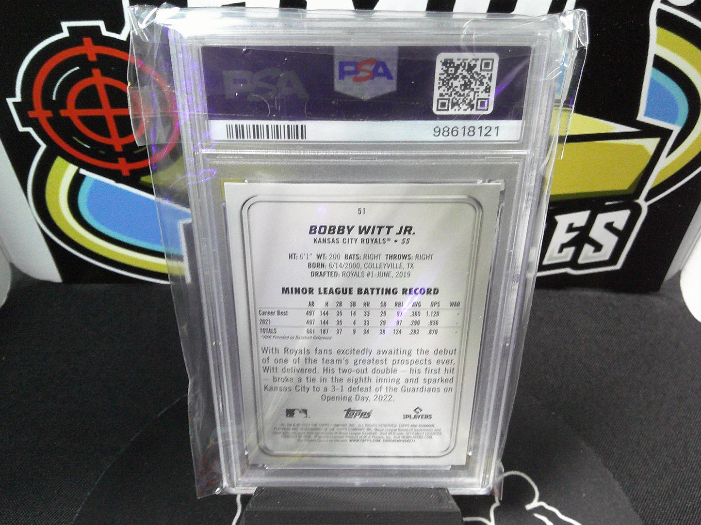 2022 Bowman Platinum Bobby Witt Jr. #51 PSA 9