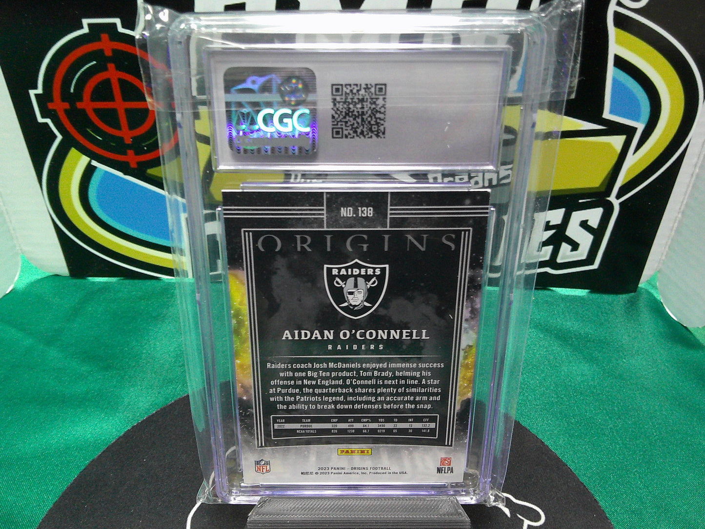 2023 Panini Origins #138 Aidan O'Connell Holo Silver 45/75 CGC 8