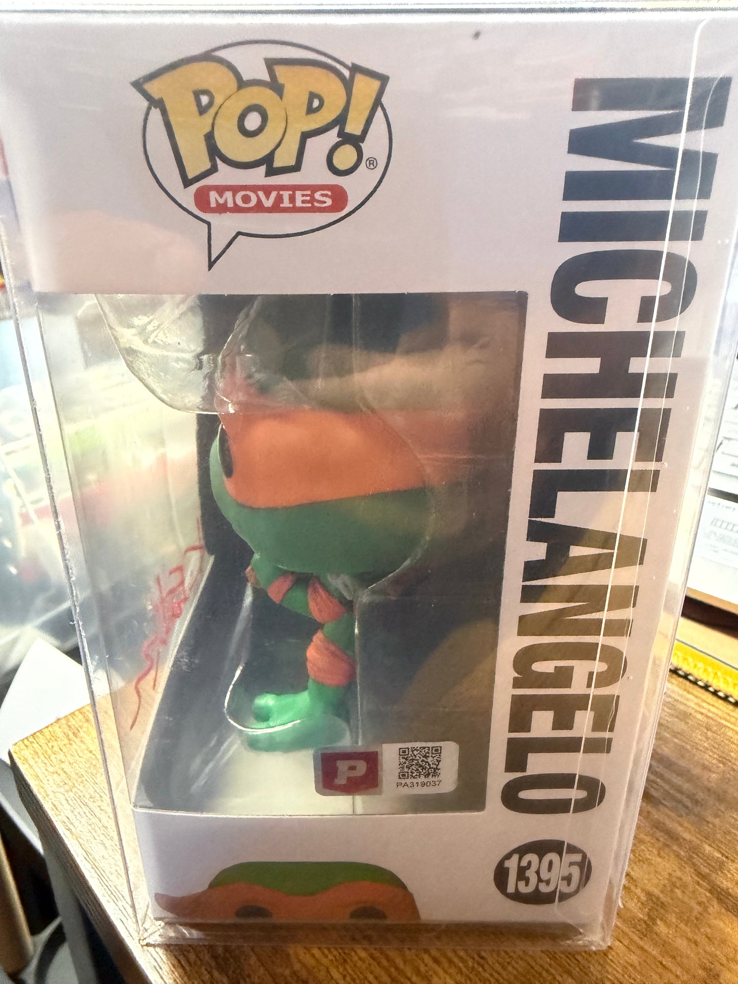 Pop Movies Teenage Mutant Ninja Turtles Michelangelo 1395 Autographed Kevin Eastman COA!