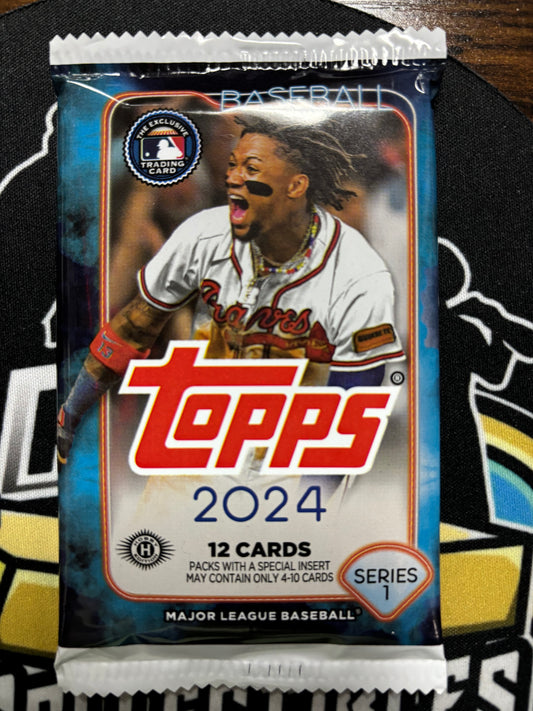2024 Topps MLB Series 1 Hobby Pack. New! 12 cards per pack.